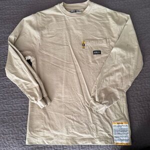 Berne FR Men's Khaki Long Sleeve Work Tee